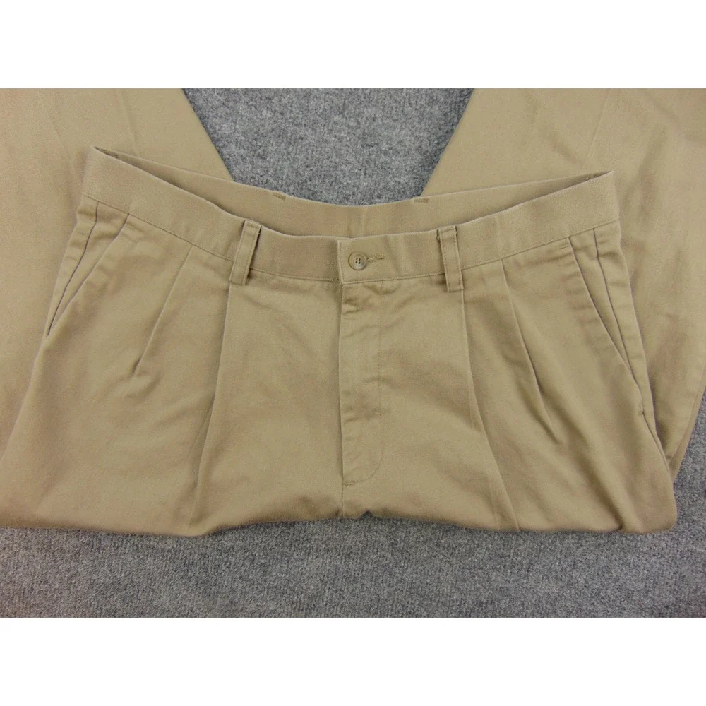 Dockers Individual Fit Mens 34x31 Pleated Khaki Chino Business Casual‎ Pants